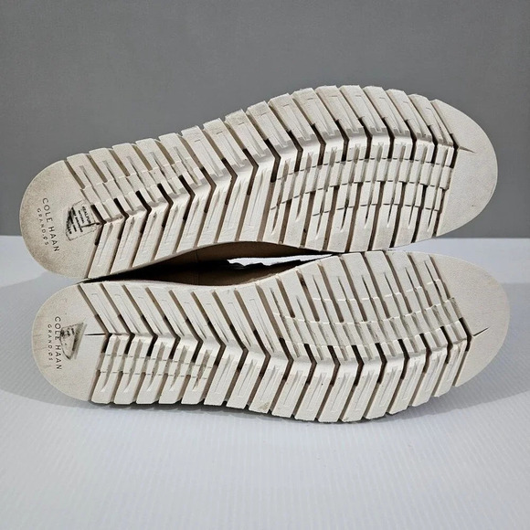 Cole Haan ZeroGrand Luxe Ankle Boot Womens 10 Ivory Suede Water Resistant Hiker - Picture 12 of 14